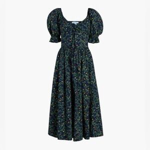 The Ophelia Nap Dress - Midnight Garden Poplin - Midnight Garden Poplin / XS